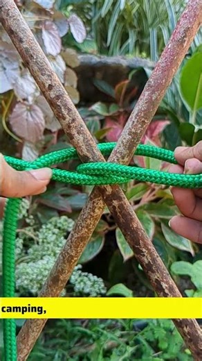 Diagonal Lashing Knot Tutorial | Secure Rope Binding 🪢 #shorts