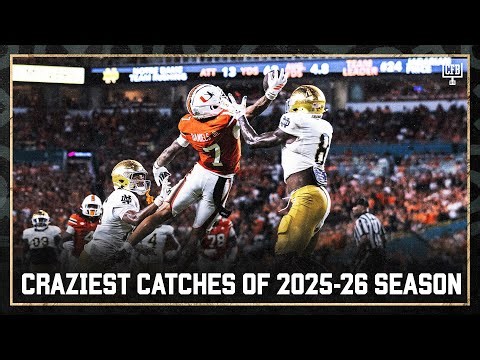 Craziest Catches From 2025-26 College Football Season | Highlights | Top Plays