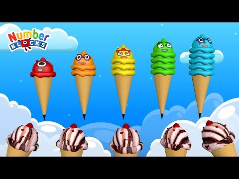 Counting Numberblocks on Ice Cream | Learn Numbers 1 to 100 for Kids