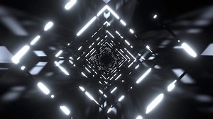 Download White Bright Infinity Neon Abstract Corridor Background VJ Loop I 4K for free