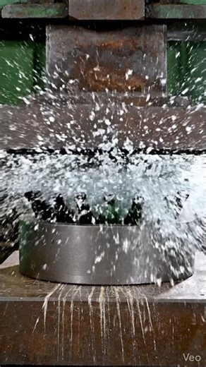 ​BOTTLE EXPLOSION! Hydraulic Press vs. 50 Glass Bottles 🍾💥 #hydraulicpress #satisfying #crushing