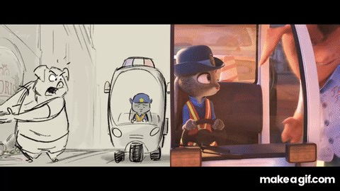 ZOOTOPIA - StoryBoard Side by Side on Make a GIF