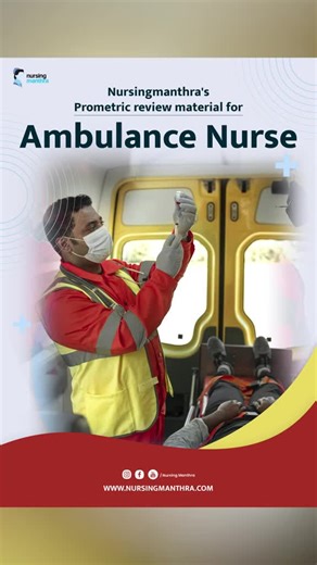 Ambulance Nurse Prometric Exam Prep 2026 | Nursing Manthra Review Material MCQs & Quick Revision Preparing for the Ambulance Nurse Prometric Exam requires strong command of pre-hospital emergency care, rapid assessment, and critical interventions. In this Nursing Manthra session, we provide an exam-focused review material designed to help ambulance/EMS nurses revise the most tested topics and practice MCQ-style questions efficiently. https://zurl.co/1Ab2N #AmbulanceNurse #EmergencyNursing #EMS #