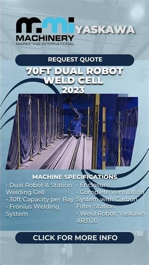 Yaskawa 70ft Dual Robot Weld Cell (2023)