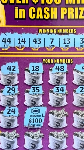 BOOM!💥$100 Burst Win on This Scratch-Off!💰😸 #shorts #lottery