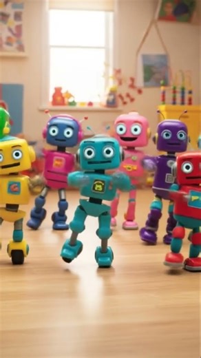 Kid Robots are playing and doing dance 💃🏼 #robot #robotics #robotdance