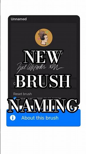 Naming Brushes in Procreate 5.4
