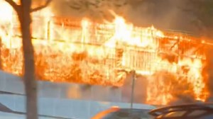 Huge fire in Paris sends black smoke across city as fire crews scramble