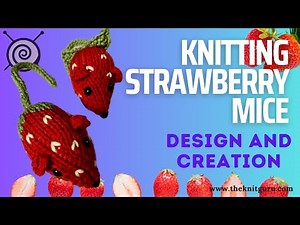 Knitting Strawberry Mice - Free knitting pattern