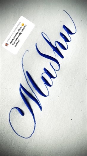 Copperplate calligraphy, tutorial: how I write your name #mashu
