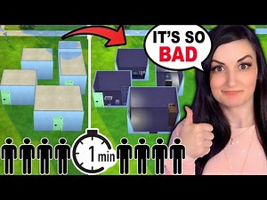 I Forced 8 Sims to Live in a House That I Only Had 1 MINUTE To Build