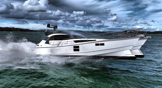 1M views · 10K reactions | With Voyager successfully launched we've begun her sea trials, the first day of which was performance testing. Here's a cool video of her running at speed albeit in fairly calm conditions with some great drone footage. | Safehaven Marine | Facebook