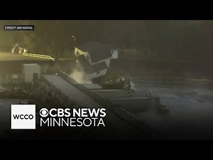 House near Rapidan Dam partially collapses into Blue Earth River in southern Minnesota