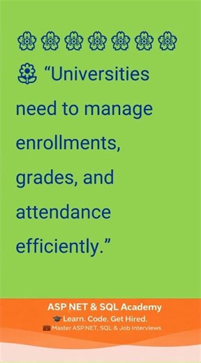 Live– 🎓 Day 39 – University Management System#Shorts