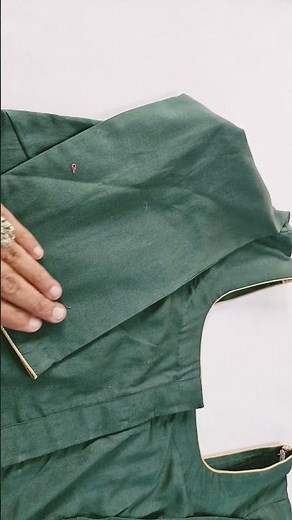 Front open blouse with golden piping