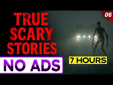 🔴 NO ADS 🔴 7 HOURS of TRUE Scary Stories for Sleep | Rain Sounds | Ep. 6: Toll Road Horror
