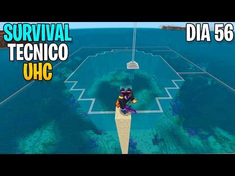 Survival Técnico UHC Minecraft Bedrock Dia 57 MEGA TRADING HALL