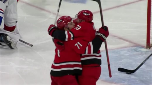 Fast regains the lead with one-timer