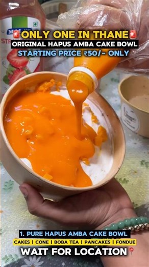 Original Hapus Amba Cake Bowl On The Streets Of Thane | #shortsviral #thane #streetfood #mango