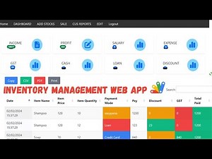 Inventory & Store (POS) Web App using Google Sheets and Apps Script | P1