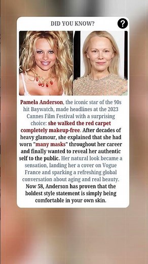 Pamela Anderson’s Bold Makeup-Free Moment That Shook Cannes