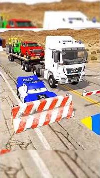 TRANSPORTING PIXAR CARS & FRUITS WITH COLORED & JOHN DEERE vs CLAAS vs TRACTORS - #0131 BeamNG.drive