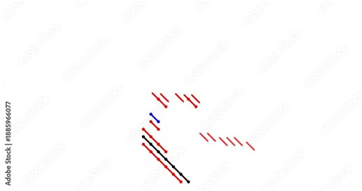 Abstract Sliding Bars Animation Forming and Exiting Thailand Map