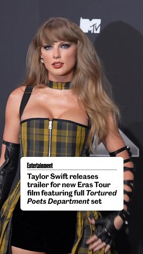 The first trailer for Taylor Swift's updated look at her record-breaking Eras Tour has been released. | Entertainment Weekly
