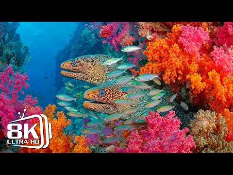 Underwater Wonders 8K ULTRA HD - Beautiful Reef Fish & Calm Ocean Ambience