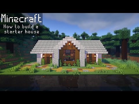 Minecraft: How to build a Survival House ( Using diorite) | Easy Starter House Tutorial