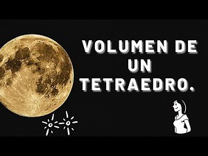📒📖Como calcular Volumen de un tetraedro conociendo sus 4 vértices.
