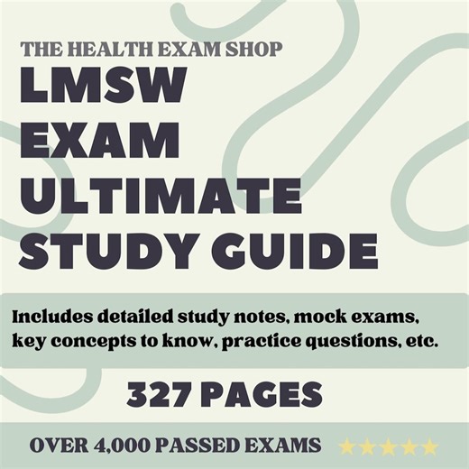 LMSW Exam 2025 Ultimate Study Guide With Detailed Notes, Mock Exam, Scenario Questions, & More - Etsy