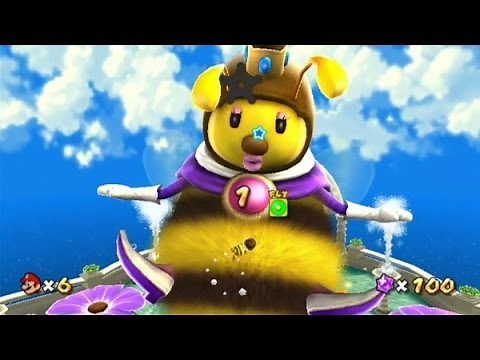 Super Mario Galaxy 100% Walkthrough - Part 2 - Honeyhive & Loopdeeloop Galaxy