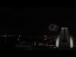花火（見切れ） - fireworks - 横浜スパークリングナイト 山下埠頭から [4K](2022年6月18日)