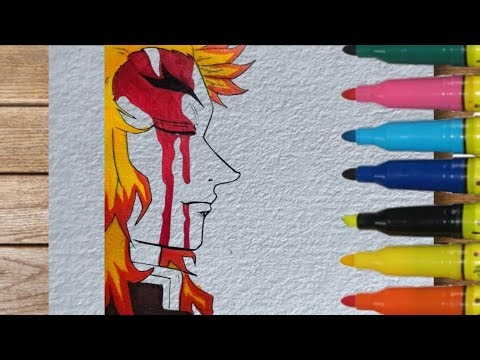 "Unleashing Rengoku: Step-By-Step Drawing That Will Ignite Your Creativity! 🎨🔥"