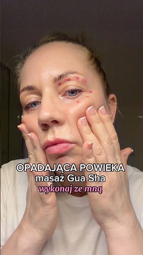 Masaż na opadającą powiekę Gua Sha #zmarszczki #masażtwarzy