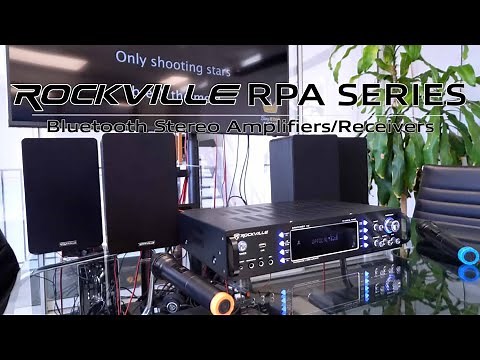 The Rockville RPA70WBT V2 & RPA60BT V2 2-Ch Amplifiers and Receivers w/ bluetooth, optical and more