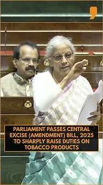 Parliament Passes Big Tobacco Tax Hike Bill | Cigarette Duty Jumps Up to ₹11,000 | News9