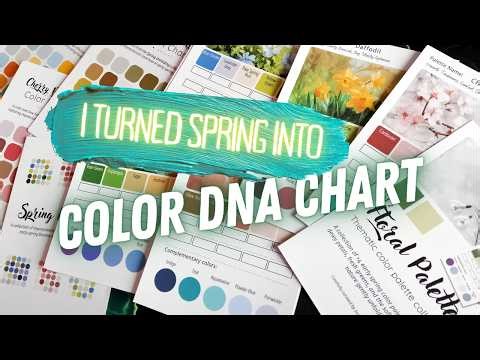 Spring Color DNA 🌸 25-Color Palette Charts Inspired by Early Bloom #adultcoloring #colorpalette
