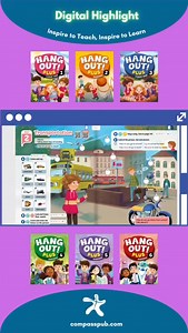 Hang Out Plus is a six-level English language coursebook series designed for elementary school students. Hang Out Plus uses a CEFR-based curriculum and focuses on developing language skills through engaging activities, stories, and comics, gradually progressing from simple phrases to complex sentences. You may access the Hang Out Plus digital platform on classboxenglish.com #compasspublishing #learningenglish #hangoutplus #educators | Compass Publishing