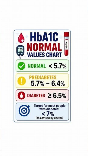 HbA1C Normal Value Chart | Normal, Prediabetes & Diabetes Range Explained