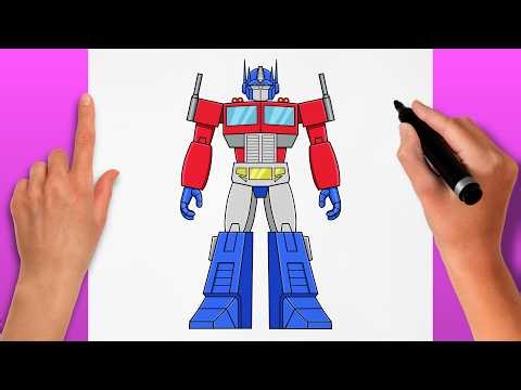How to DRAW OPTIMUS PRIME - Transformers - Full Body
