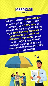 𝗦𝗮 𝗖𝗔𝗥𝗗 𝗠𝗕𝗔, 𝘁𝘂𝗻𝗮𝘆 𝗻𝗮 𝗣𝗔𝗡𝗔𝗧𝗔𝗚 𝗞𝗔! Dahil sa hatid na kapanatagan para sa iyo at sa iyong buong pamilya, ang CARD MBA ay maaasahan sa paghahatid ng mga abot-kayang produkto nang mas pinasimple at mabilis na claims settlement upang mas maging epektibo at madali ang pagbibigay ng nararapat na benepisyo para sa mga kasapi. #KaSeguro #CARDMBA #PanatagKa | CARD MBA
