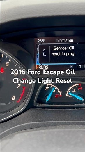 2016 Ford Escape Oil Change Reset with Push Button Start Also 2013 to 2019