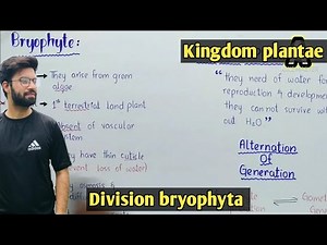 Division bryophyta Characteristics And Life Cycle In Hindi Urdu