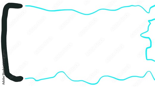 Blue lightning bolts emanate from a large black bracket or parenthesis, forming an energy frame.