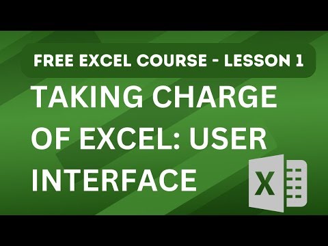 Microsoft Excel Beginner Course || User interface ||Free Excel Course