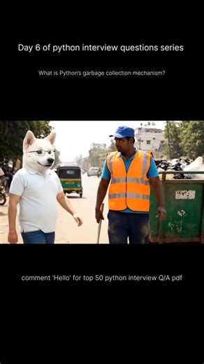 Day 6 of python interview questions| Garbage collection in python #pythonforeverybody #telugu