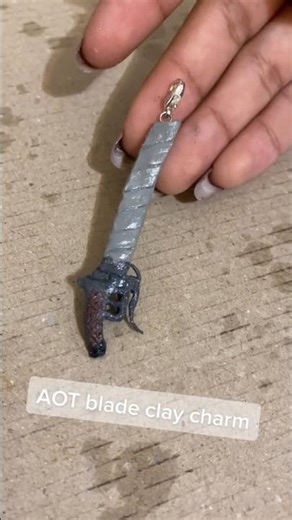 throwback to when I made an AOT blade clay charm 🗡️✨ #explorepage #fyp #viral #art #artist #charm