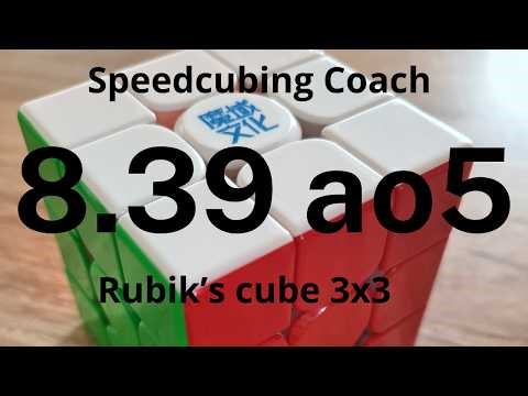 Une moyenne de 8.39 au rubik's cube 3x3.